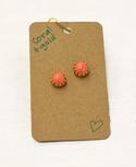 Coral and Gold Earrings //153